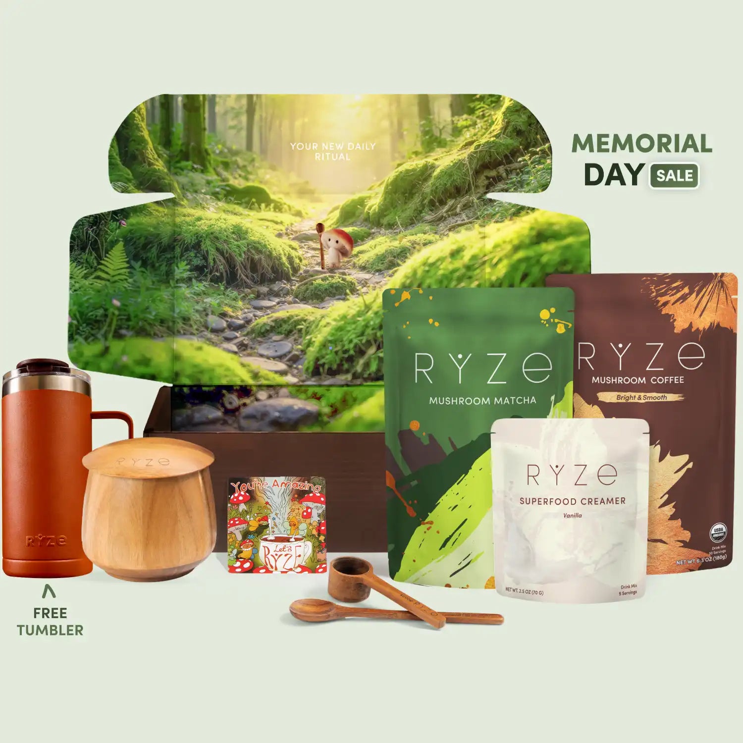 RYZE Ritual Set (Matcha + Coffee) - Mushroom Blend