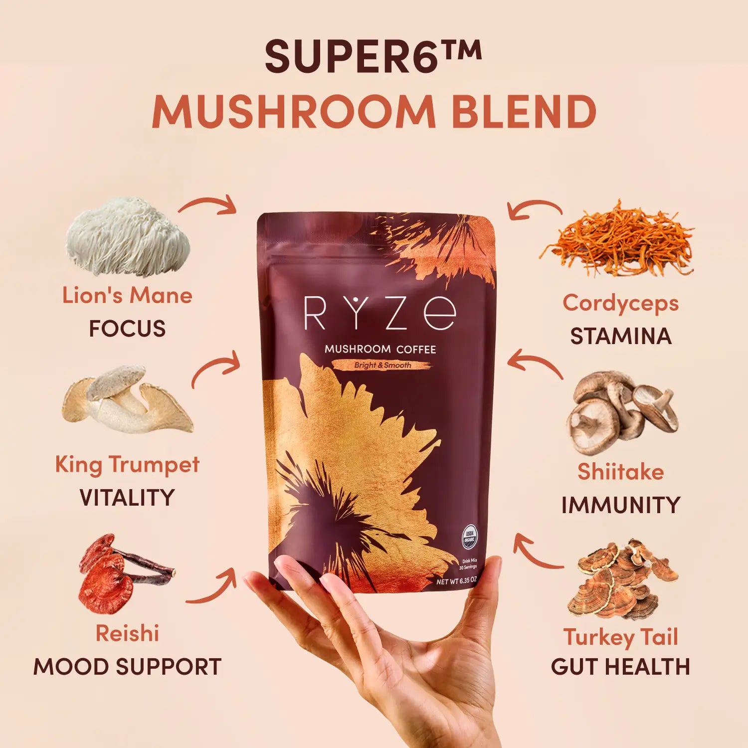 Mushroom Coffee Starter Kit (60 servings) - Wellness Coffee