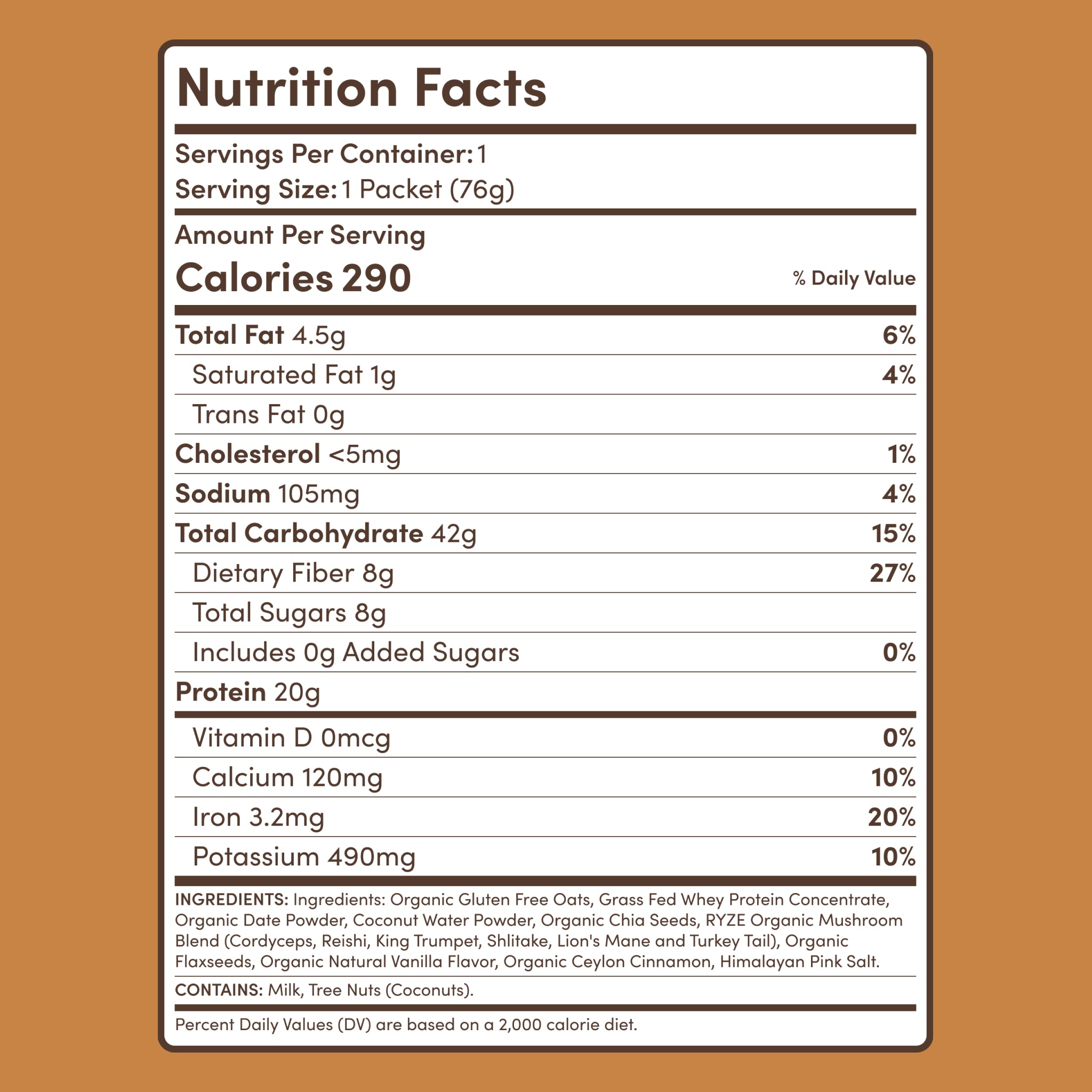 Mushroom Overnight Oats (14 Servings) - Steady Energy
