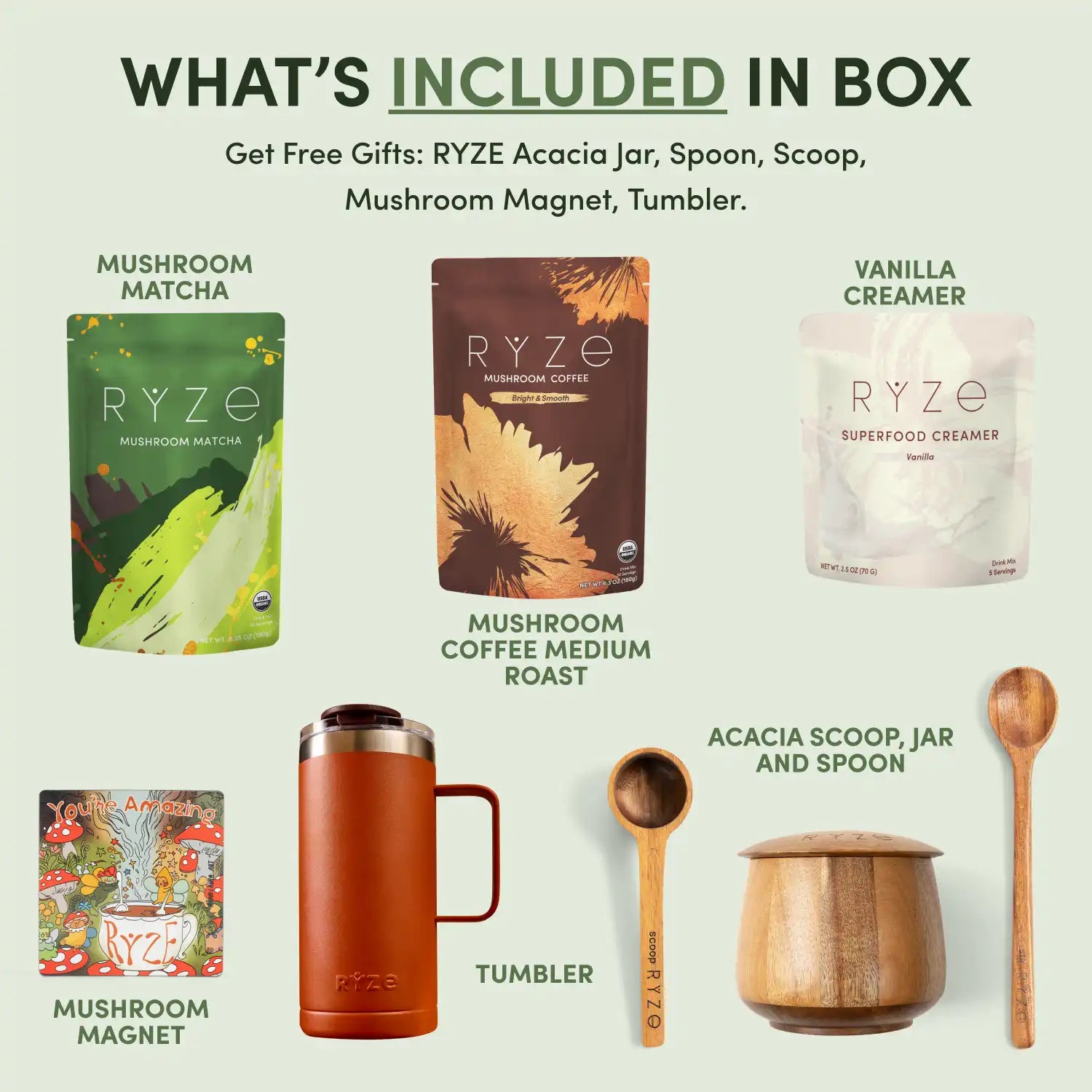 RYZE Ritual Set (Matcha + Coffee) - Mushroom Blend