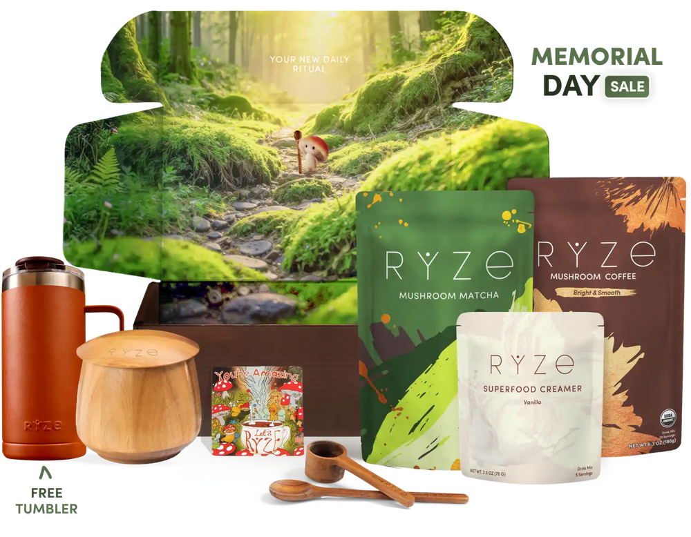 RYZE Ritual Set (Matcha + Coffee) - Mushroom Blend